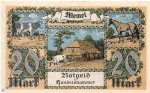 Notgeld , 20 Mark Schein in kfr. Memel , MEM-6 , Rosenberg 851 , P 6 , vom 22.02.1922 , deutsche Nebengebiete