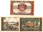 Notgeld Albersdorf , Set mit 3 Scheinen , Mehl Grabowski 9.1 , von 1921 ,  , Schleswig Holstein Seriennotgeld