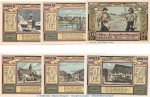 Notgeld Alten und Frauenbreitungen 18.1 , Set mit 6 Scheinen in kfr. von 1921 , Thüringen Seriennotgeld