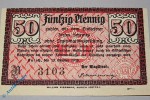 Notgeld Aurich , 50 Pfennig Schein , Tieste 0270.05.01 , von 1919 , Niedersachsen Verkehrsausgabe