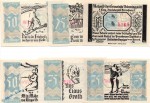 Notgeld Bönningstedt , Set mit 6 Scheinen in kfr. Mehl Grabowski 133.1 a , Schleswig Holstein Serien Notgeld