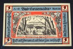 Notgeld Bad Neuenahr , 1 Mark Schein , Reihe 2 Scheck 3 , Mehl Grabowski 938.2 , von 1922 , Rheinland Seriennotgeld