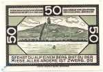 Notgeld Gauturnfest Bargteheide 63.1 , 50 Pfennig Schein Nr 1 in kfr. von 1921 , Schleswig Holstein Seriennotgeld