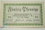 Notgeld Belzig , Einkaufsgenossenschaft , 50 Pfennig Schein , Tieste 0395.05.07 , von 1920 , Brandenburg Verkehrsausgabe