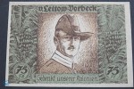 Notgeld Berlin Kolonialpioniere , 75 Pfennig Schein Vorbeck , Büttenpapier , Mehl Grabowski 88.6 , von 1921 , Brandenburg Seriennotgeld