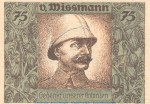 Notgeld Berlin Kolonialpioniere 88.4 , 75 Pf. Nr.2 -vertauschtes Bild- in kfr. von 1921 , Brandenburg Seriennotgeld