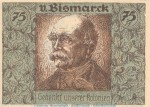 Notgeld Berlin Kolonialpioniere 88.4 , 75 Pf. Nr.3 -vertauschtes Bild- in kfr. von 1921 , Brandenburg Seriennotgeld