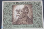 Notgeld Berlin Kolonialpioniere , 75 Pfennig Schein Bismarck , Büttenpapier , Mehl Grabowski 88.6 , von 1921 , Brandenburg Seriennotgeld