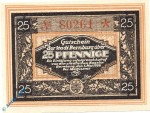 Notgeld Bernburg , 25 Pfennig Schein , Tieste 0520.15.11 , von 1920 , Anhalt Verkehrsausgabe