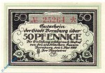 Notgeld Bernburg , 50 Pfennig Schein , Tieste 0520.15.12 , von 1920 , Anhalt Verkehrsausgabe