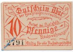 Notgeld Bethel , 10 Pfennig Schein , mit Kn , Tieste 0565.05.06 , Westfalen Verkehrsausgabe