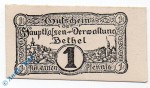 Notgeld Bethel , 1 Pfennig Schein , ohne Kn , Tieste 0565.05.01 , Westfalen Verkehrsausgabe