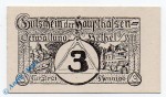 Notgeld Bethel , 3 Pfennig Schein , ohne Kn , Tieste 0565.05.03 , Westfalen Verkehrsausgabe