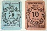 Notgeld Bevensen , Molkerei , Set mit 2 Scheinen , Tieste 0585.05.01 und 02 , Niedersachsen Verkehrsausgabe