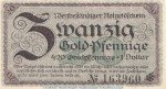 Notgeld Bezirksverband d. Amtsh. Werdau , 20 Goldpfennige in kfr. Müller 5065.3 von 1923 , Sachsen wertbeständiges Notgeld