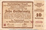Notgeld Bezirksverband Meissen , 10 Goldpfennig Schein in gbr. Müller 3260.1 von 1923 , Sachsen Wertbeständig