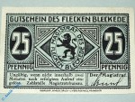 Notgeld Bleckede , 25 Pfennig Schein , Tieste 0735.05.01 , Niedersachsen Verkehrsausgabe