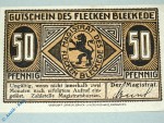 Notgeld Bleckede , 50 Pfennig Schein , Tieste 0735.05.02 , Niedersachsen Verkehrsausgabe