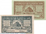 Notgeld Blumenthal , Set mit 2 Scheinen in kfr. Tieste 0760.10.10-11 , von 1920 , Hannover Verkehrsausgabe