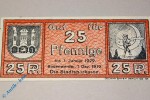 Notgeld Bodenwerder , 25 Pfennig Schein , Tieste 0800.05.070 , von 1919 , Niedersachsen Verkehrsausgabe