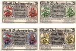 Notgeld Bodenwerder , Set mit 4 Scheinen  , Tieste 0800.05.100 bis 103 , von 1920 , Niedersachsen Verkehrsausgabe