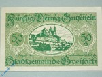 Notgeld Breisach , Einzelschein über 50 Pfennig , Tieste 0885.05.30 , Baden Verkehrsausgabe