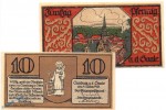 Notgeld Camburg , Set mit 2 Scheinen in kfr. Mehl Grabowski 217.1 , von 1921 , Thüringen Seriennotgeld