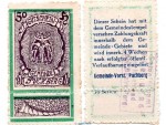 Notgeld der Gemeinde Puchberg S.787.IV.L -16 Serien- braunviolett , 50 Heller Schein kfr. o.D. Notgeld Oberösterreich