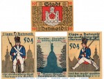 Notgeld Detmold , Set mit 4 Scheinen in kfr. Mehl Grabowski 268. , von 1920 , Westfalen Seriennotgeld