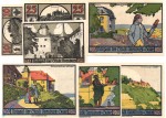 Notgeld Dornburg , 2 Sets mit 7 Scheinen , Mehl Grabowski 281.1 und 2 , von 1921 , Thüringen Seriennotgeld