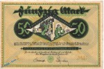 Notgeld Dortmund , 50 Mark Schein in kfr. Kirchenbauer , Müller 1065.13 , 10.10.1922 , Westfalen Großnotgeld