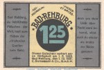 Notgeld E. Bornemann & Co. Rehburg 1106.1 , 125 Pfennig Schein Nr.2 in kfr. von 1921 , Niedersachsen Seriennotgeld