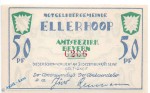 Notgeld Ellerhoop , 50 Pfennig Schein Nr 1 , weiß und glatt , Mehl Grabowski 330.2 a , Schleswig Holstein Seriennotgeld