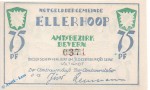 Notgeld Ellerhoop , 75 Pfennig Schein Nr 2 , weiß und glatt , Mehl Grabowski 330.2 a , Schleswig Holstein Seriennotgeld