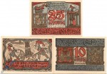 Notgeld Stadt Eschwege 352.2 , Set mit 3 Scheinen in kfr. o.D. Hessen Seriennotgeld