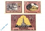 Notgeld Fürstenberg , Reutergeld , Set mit 3 Scheinen , Mehl Grabowski 402.15 , Mecklenburg Vorpommern Serien Notgeld