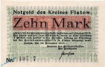 Notgeld Flatow , mit Kennummer , 10 Mark Schein in kfr E , Geiger 144.02.b , 16.11.1918 , Westpreussen Großnotgeld