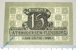 Notgeld Flensburg , Brodersen , 15 Pfennig Schein , Mehl Grabowski 365.1 , von 1920 , Schleswig Holstein Serien Notgeld