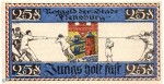 Notgeld Flensburg , unentschieden , 25 Pfennig Schein in kfr. Mehl Grabowski 369.3 , von 1920 , Schleswig Holstein Seriennotgeld