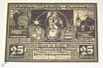 Notgeld Fränkisch Krumbach , 25 Pfennig Schein , Mehl Grabowski 372.1 , von 1921 , Hessen Seriennotgeld