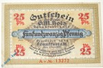 Notgeld Frankfurt , G. M. Holz , 25 Pfennig Schein A , Wolfseck , Mehl Grabowski 374.1 , von 1921 , Hessen Serien Notgeld