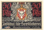 Notgeld Geestemünde , Seefischerei , 50 Pfennig Schein Nr 7 in kfr. Mehl Grabowski 412.1 , Bremen Seriennotgeld