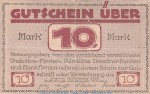 Notgeld Gem. Industrie Dresden , 10 Mark Schein in gbr.E , Geiger 109.03 von 1918 , Sachsen Grossnotgeld