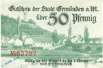 Notgeld Gemünden , 50 Pfennig Schein grün in kfr. 50 bis 54.000 , Tieste 2170.05.05 , Bayern Verkehrsausgabe
