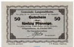 Notgeld Gemeinde Langenaltheim 3855.05.26 , 50 Pfennig Schein in kfr. von 1917 , Bayern Verkehrsausgabe