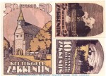 Notgeld Gemeinde Zarrentin 1466.1 , Reutergeld Set mit 3 Scheinen in kfr. o.D. , Mecklenburg Vorpommern Seriennotgeld