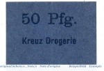 Notgeld Gerbstedt , Kreuz Drogerie 50 Pfennig Schein in kfr. Tieste 2200.30.13 ,  o.D. Sachsen Anhalt Verkehrsausgabe