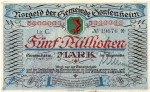 Notgeld Gonsenheim , 5 Millionen Mark Schein , Keller 1850 , 17.08.1923 , Hessen Großnotgeld