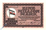 Notgeld Hamburg , Stinnes Linien , 1 Million Mark Schein , Keller 2135 a , 18.08.1923 , Hamburg Großnotgeld