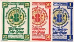 Notgeld Hameln , Cafe Diele , Set mit 3 Scheinen , Mehl Grabowski 565.1 , von 1921 , Niedersachsen Seriennotgeld